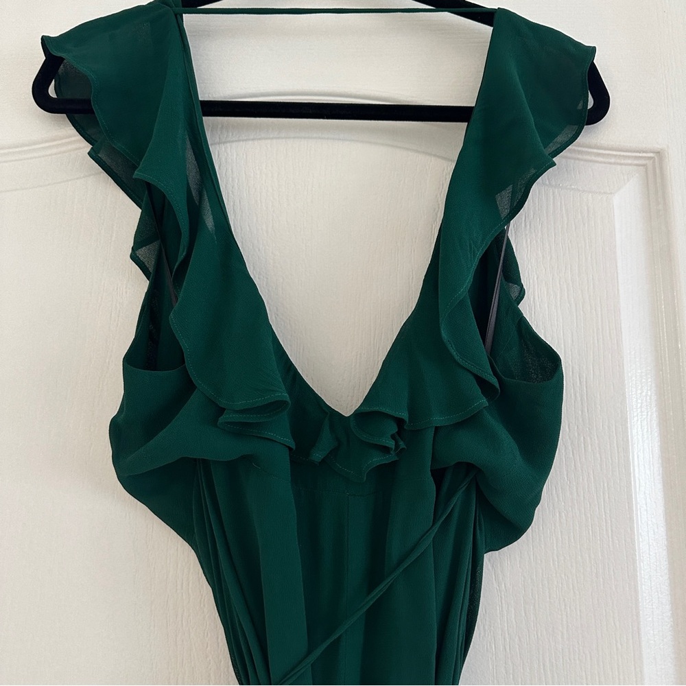 Reformation Green Ruffle Dress - Picture 8 of 13